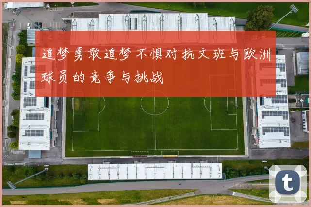 追梦勇敢追梦不惧对抗文班与欧洲球员的竞争与挑战